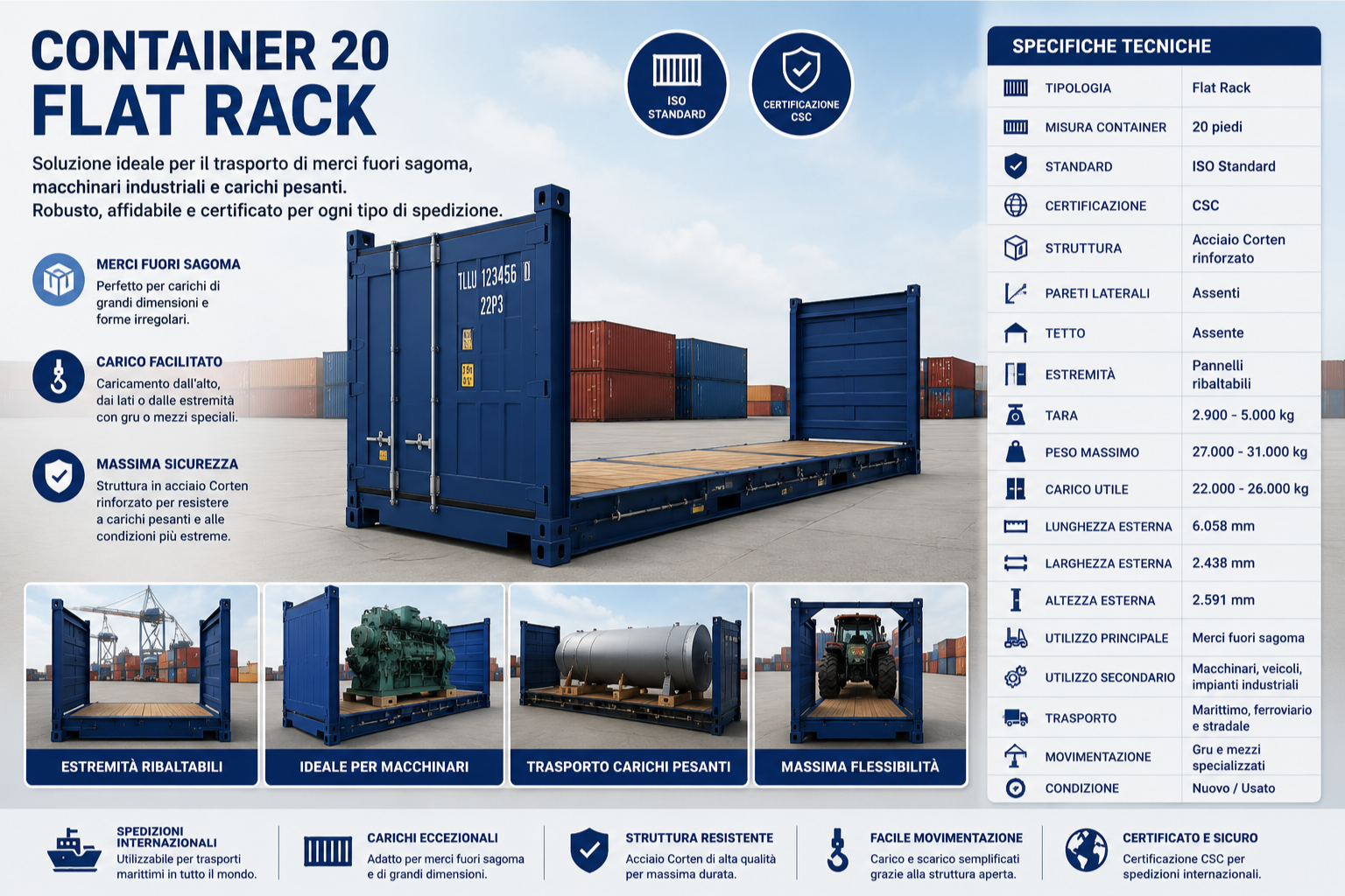 container ISO flat rack
