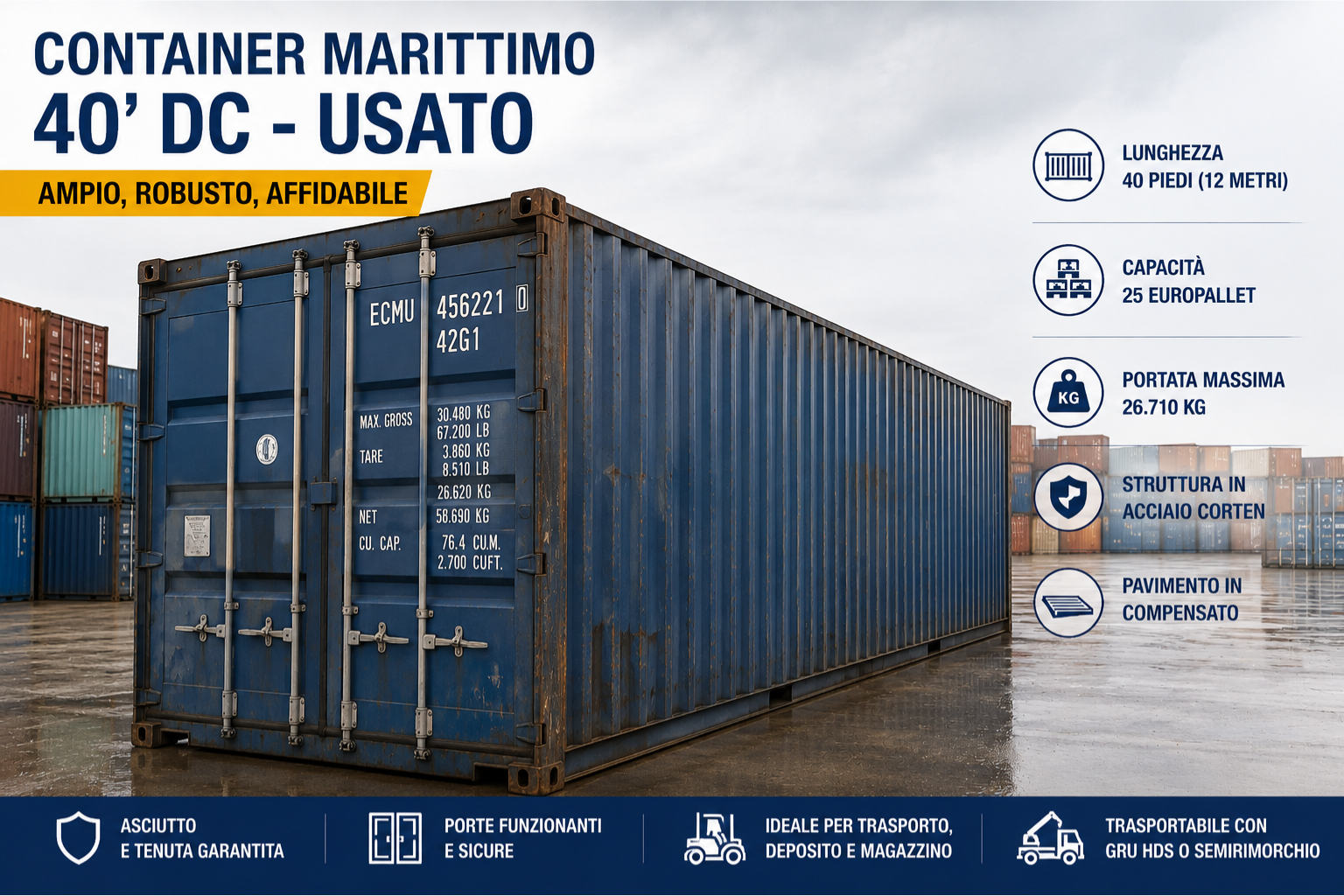 container usato 40 piedi DC
