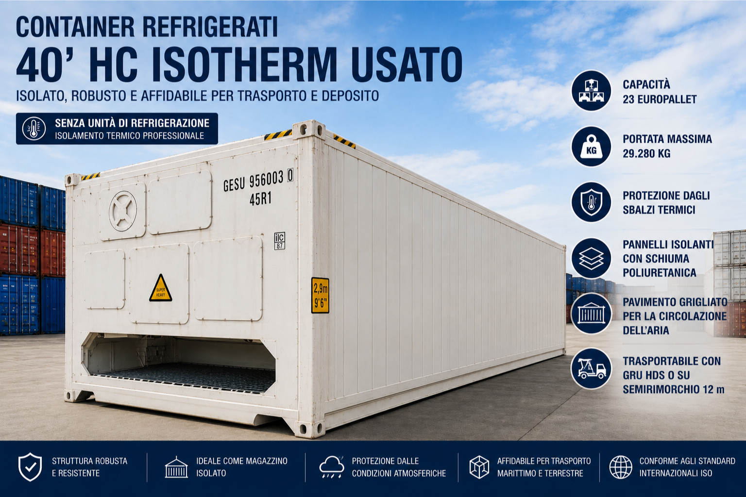 container isotherm in vendita Italia
