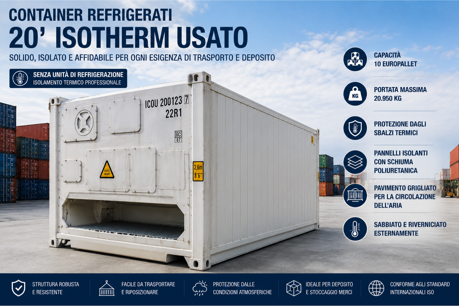 container isotermico professionale