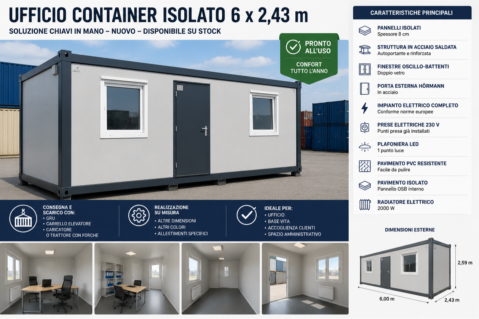 container ufficio coibentato 1