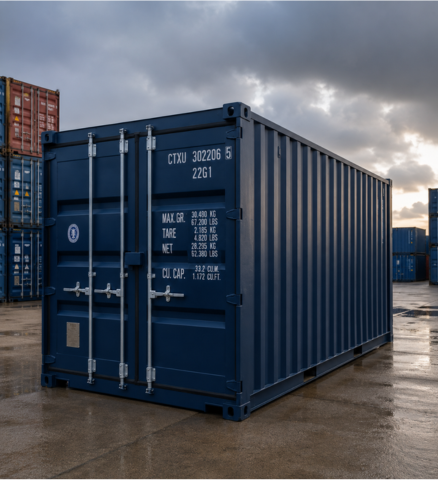 Container marittimo standard per stoccaggio e trasporto merci